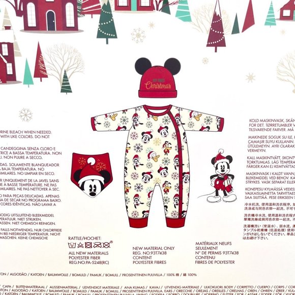 Disney Store Mickey Mouse and Friends My First Christmas Baby Gift Set 0-3M - Picture 10 of 11
